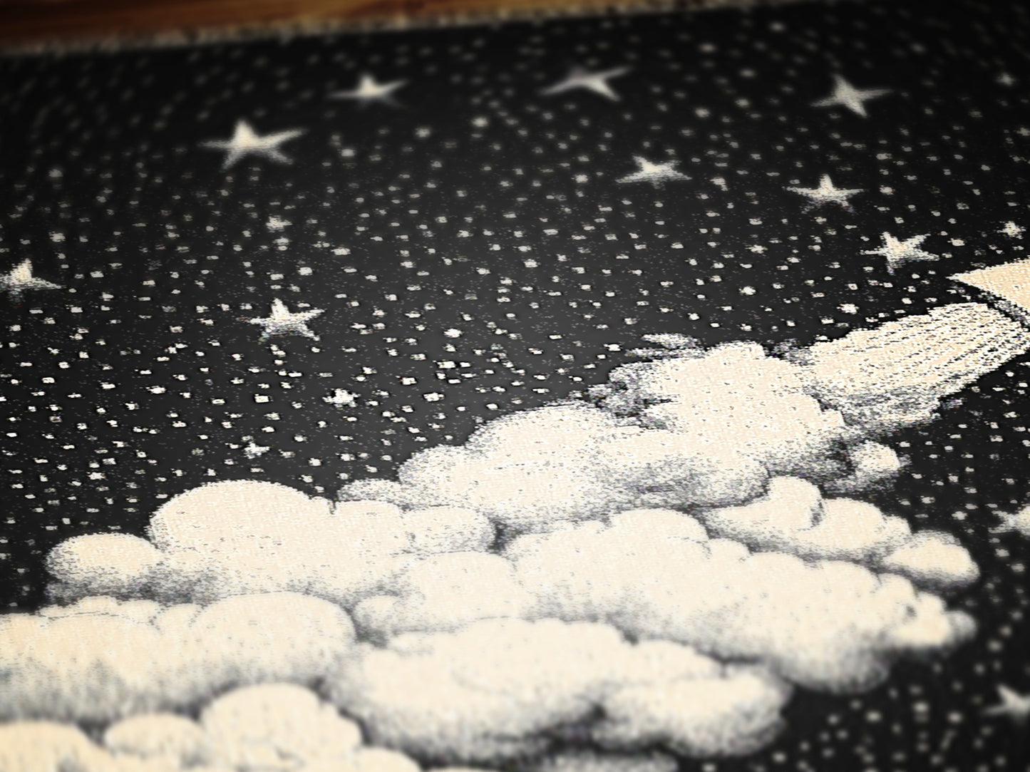 Cosmic Dreams Woven Blanket, Space Themed Throw for Stargazers, Cozy & Whimsigoth Decor, Night Sky Gift, Celestial Tapestry