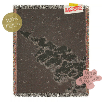 Cosmic Dreams Woven Blanket, Space Themed Throw for Stargazers, Cozy & Whimsigoth Decor, Night Sky Gift, Celestial Tapestry