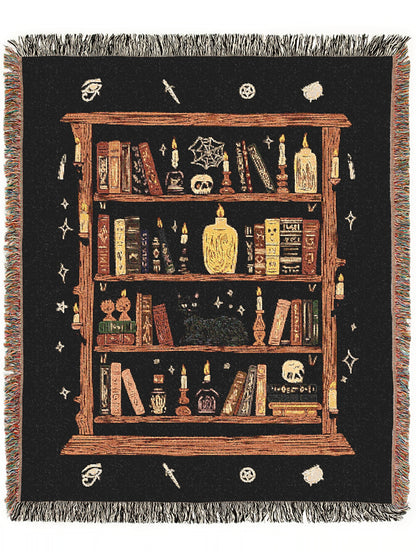 Cozy Book Nook Woven Blanket, Perfect Gift for Book Lovers, Cozy Home Decor, Reading Accessories, Unique Housewarming Present, Library