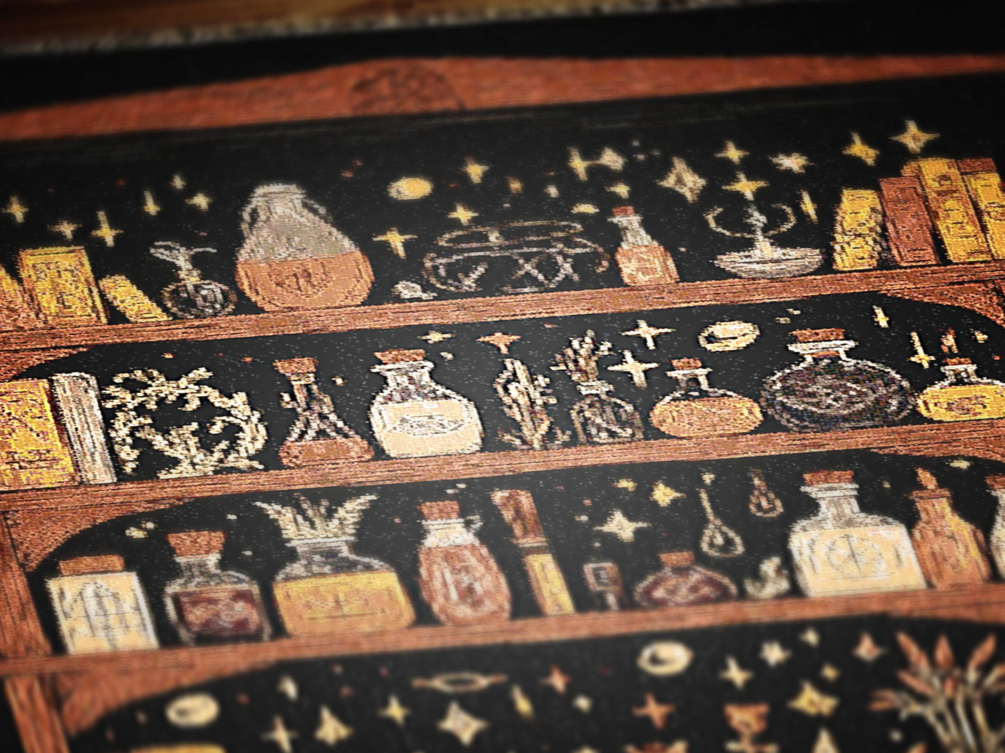 Witchy Shelf Woven Blanket, Skull Lover Throw Blanket, Spooky Whimsigoth Decor, Cotton Woven Throw For Witchy Gift, Witchy Decor