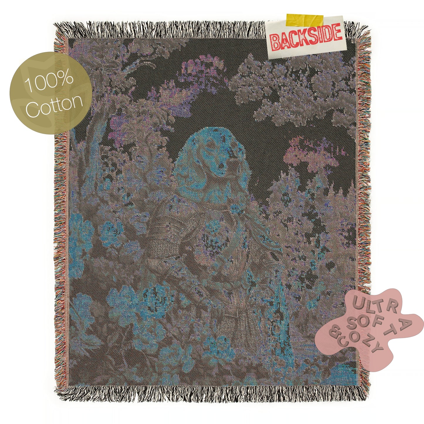 Medieval Dog Tapestry Blanket, Woven Throw Blanket, Knight Dog Wall Art, Renaissance Pet Portrait, Royal Pet Gift, Weird Housewarming Gift