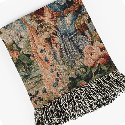 Medieval Dog Tapestry Blanket, Woven Throw Blanket, Knight Dog Wall Art, Renaissance Pet Portrait, Royal Pet Gift, Weird Housewarming Gift