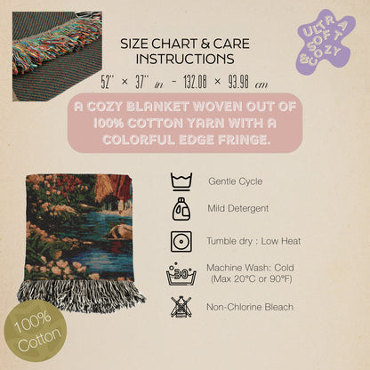 Witch Tapestry Blanket, Woven Throw Blanket, Moon Goddess Wall Art, Cottagecore Witch Decor, Fantasy Witch Blanket, Celestial Witch Gift