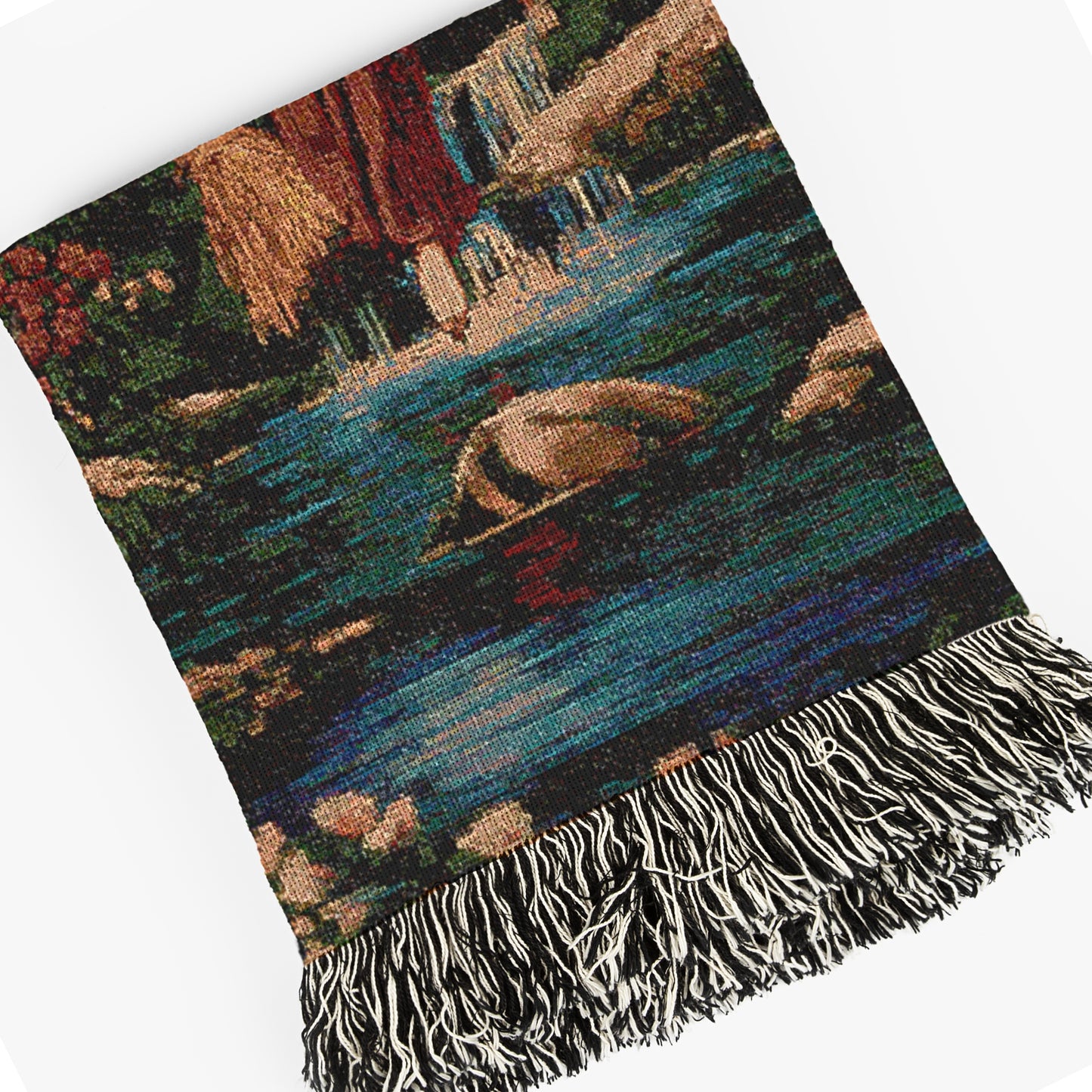 Witch Tapestry Blanket, Woven Throw Blanket, Moon Goddess Wall Art, Cottagecore Witch Decor, Fantasy Witch Blanket, Celestial Witch Gift