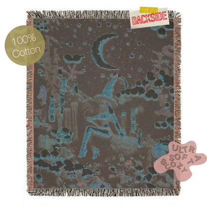 Dolly Witch Blanket, Woven Throw Blanket, Psychedelic Cottagecore Decor, Fantasy Witch Tapestry, Whimsigoth Wall Art, Celestial Witch Gift