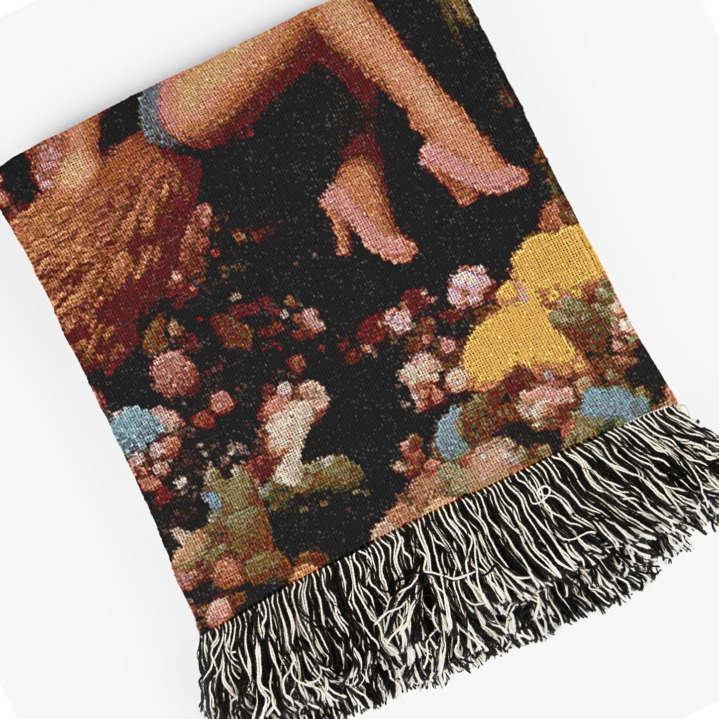 Dolly Witch Blanket, Woven Throw Blanket, Psychedelic Cottagecore Decor, Fantasy Witch Tapestry, Whimsigoth Wall Art, Celestial Witch Gift