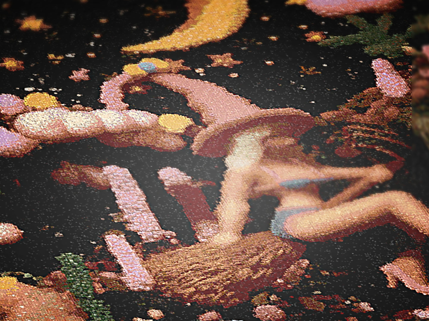 Dolly Witch Blanket, Woven Throw Blanket, Psychedelic Cottagecore Decor, Fantasy Witch Tapestry, Whimsigoth Wall Art, Celestial Witch Gift