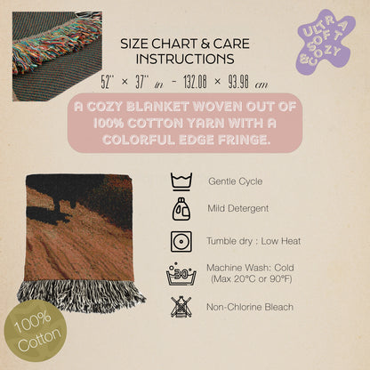 Medieval Dark Humor Woven Blanket, Gothic Horror Art, Surrealist Funny Tapestry, Creepy Home Decor, Weird Art Gift, Alternative Wall Hanging