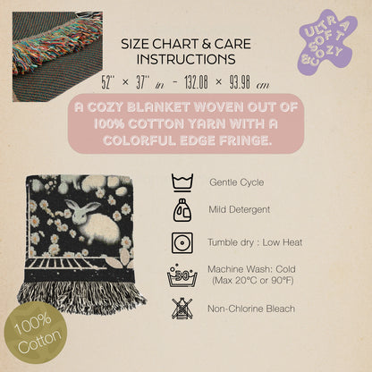 Ostara Woven Blanket, Pagan Moon Goddess, Witchy Home Decor, Dark Cottagecore Aesthetic, Gothic Tapestry, Spring Equinox Art