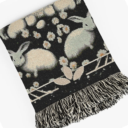 Ostara Woven Blanket, Pagan Moon Goddess, Witchy Home Decor, Dark Cottagecore Aesthetic, Gothic Tapestry, Spring Equinox Art