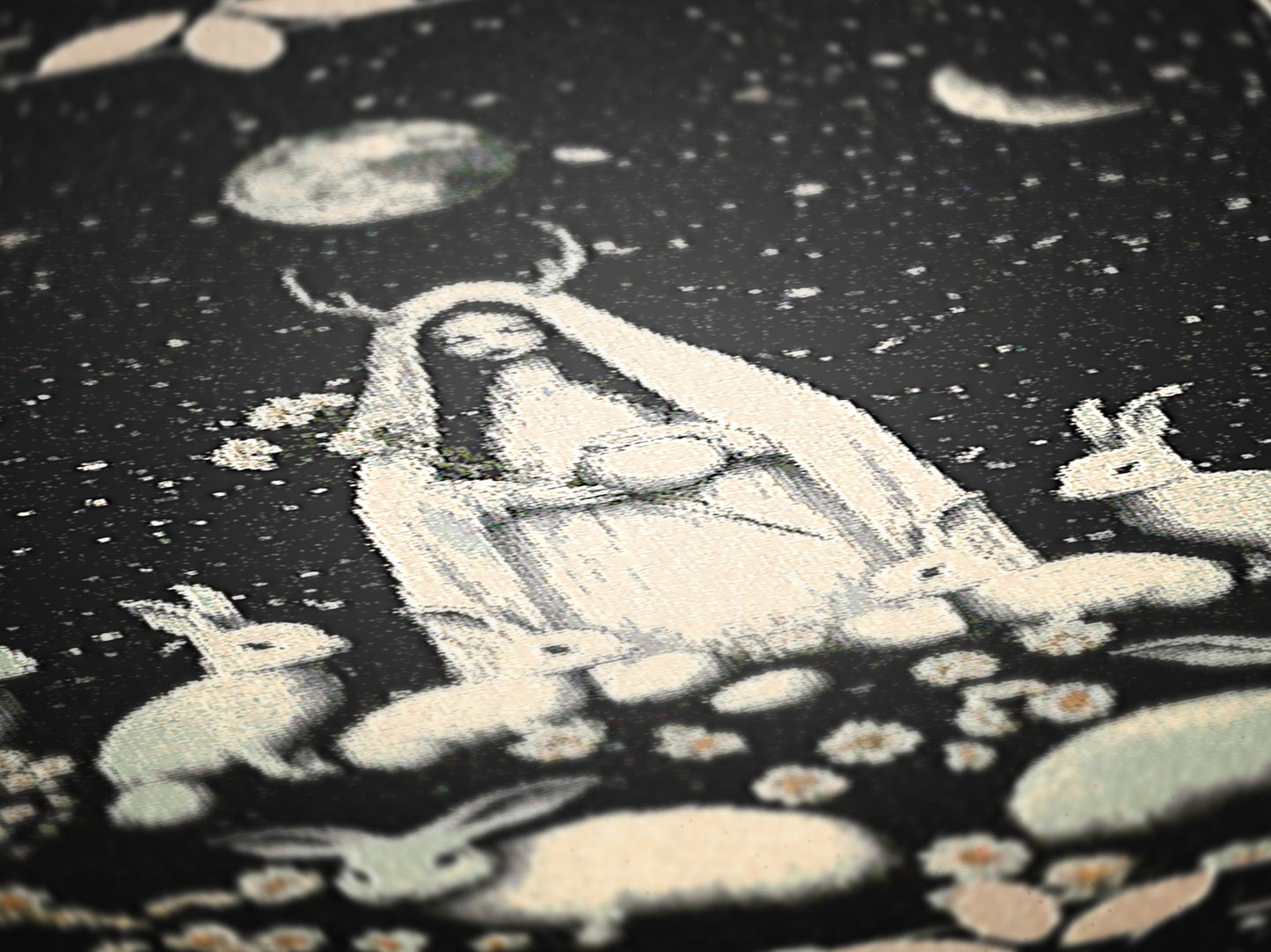 Ostara Woven Blanket, Pagan Moon Goddess, Witchy Home Decor, Dark Cottagecore Aesthetic, Gothic Tapestry, Spring Equinox Art