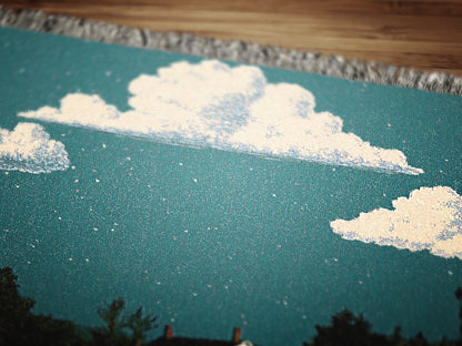 Cottagecore Woven Blanket, Vintage Whimsigoth Country Home, Whimsical Farmhouse Decor, Cozy Countryside Art, Rustic Nature Tapestry