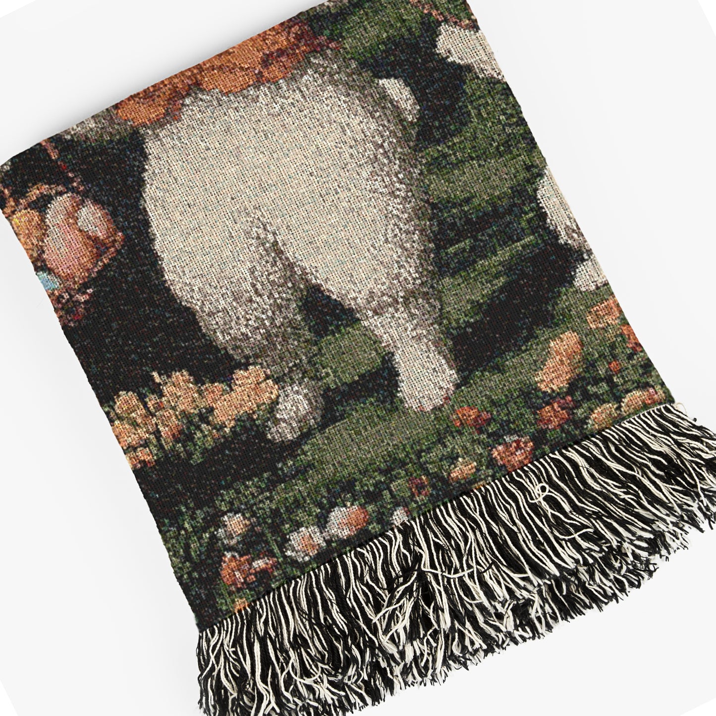 Ostara Bunny Woven Blanket, Easter Rabbit Tapestry, Spring Cottagecore Decor, Whimsical Pastoral Art, Garden Picnic Blanket