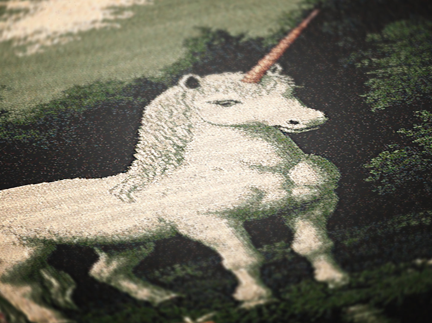 Unicorn Woven Blanket, Fantasy Cottagecore Decor, Mystical Forest Tapestry, Whimsigoth Decor, Fairycore Aesthetic, Mythical Horse Blanket