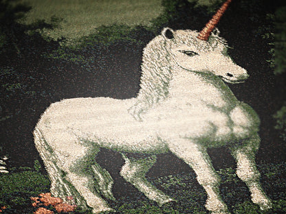 Unicorn Woven Blanket, Fantasy Cottagecore Decor, Mystical Forest Tapestry, Whimsigoth Decor, Fairycore Aesthetic, Mythical Horse Blanket