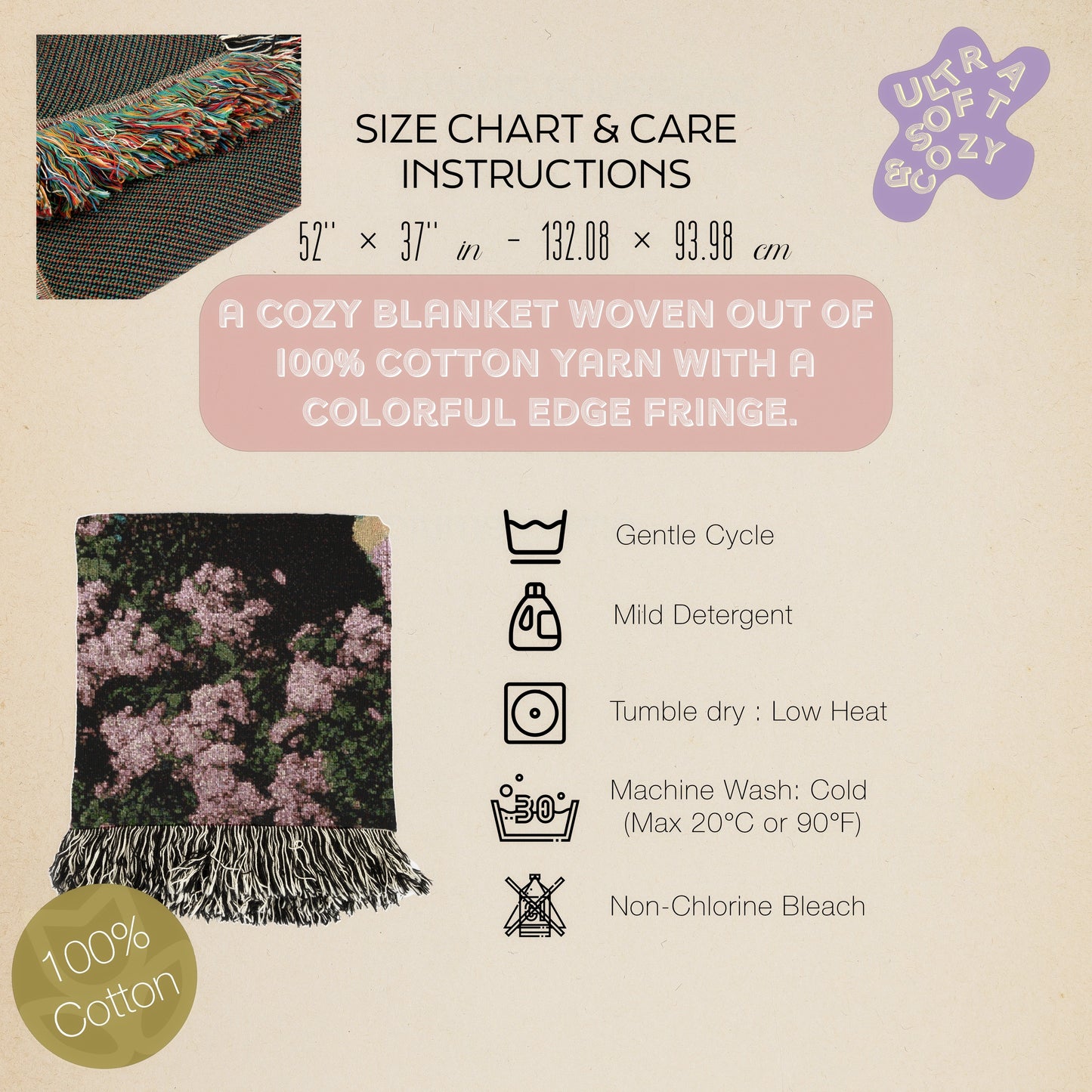 Godzilla in Love Sakura Bouquet, Cotton Woven Blanket Throw, Romantic Kaiju Gojira Funny Tapestry, Woven Wall Art, Weirdcore Decor Gift