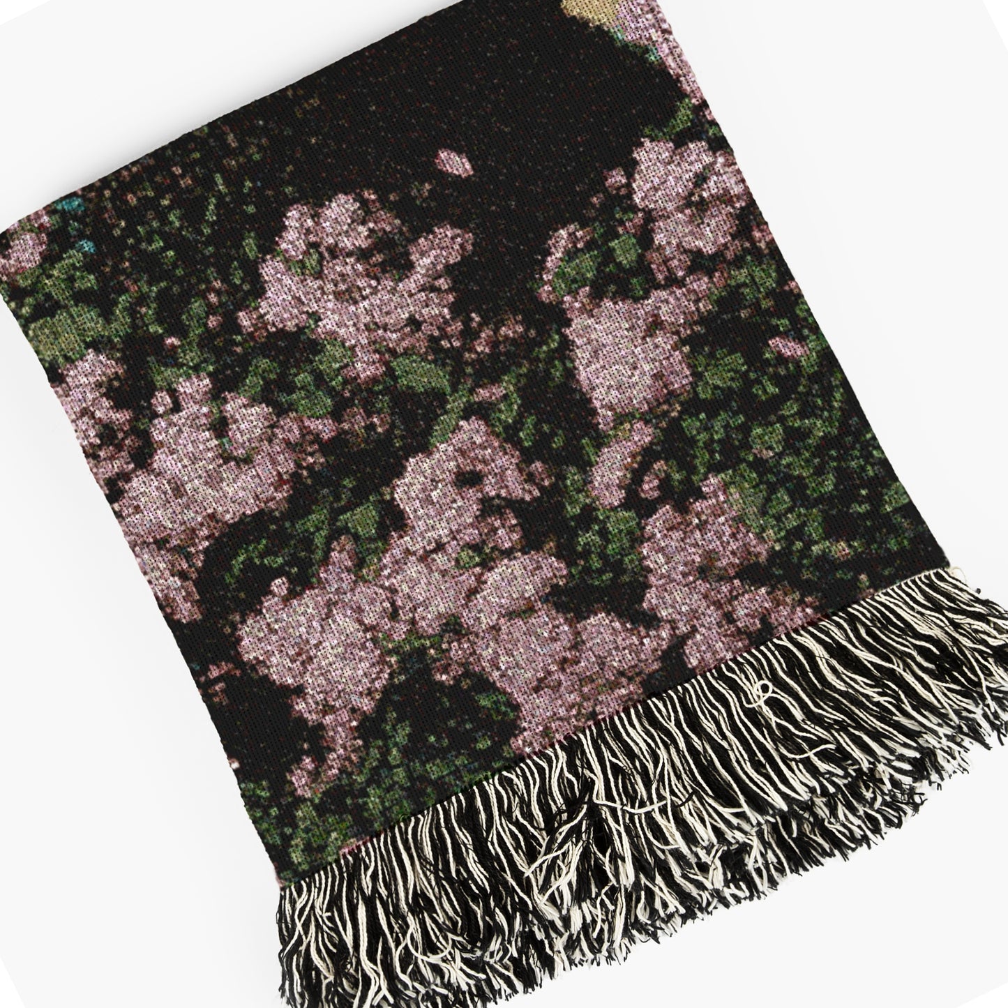 Godzilla in Love Sakura Bouquet, Cotton Woven Blanket Throw, Romantic Kaiju Gojira Funny Tapestry, Woven Wall Art, Weirdcore Decor Gift