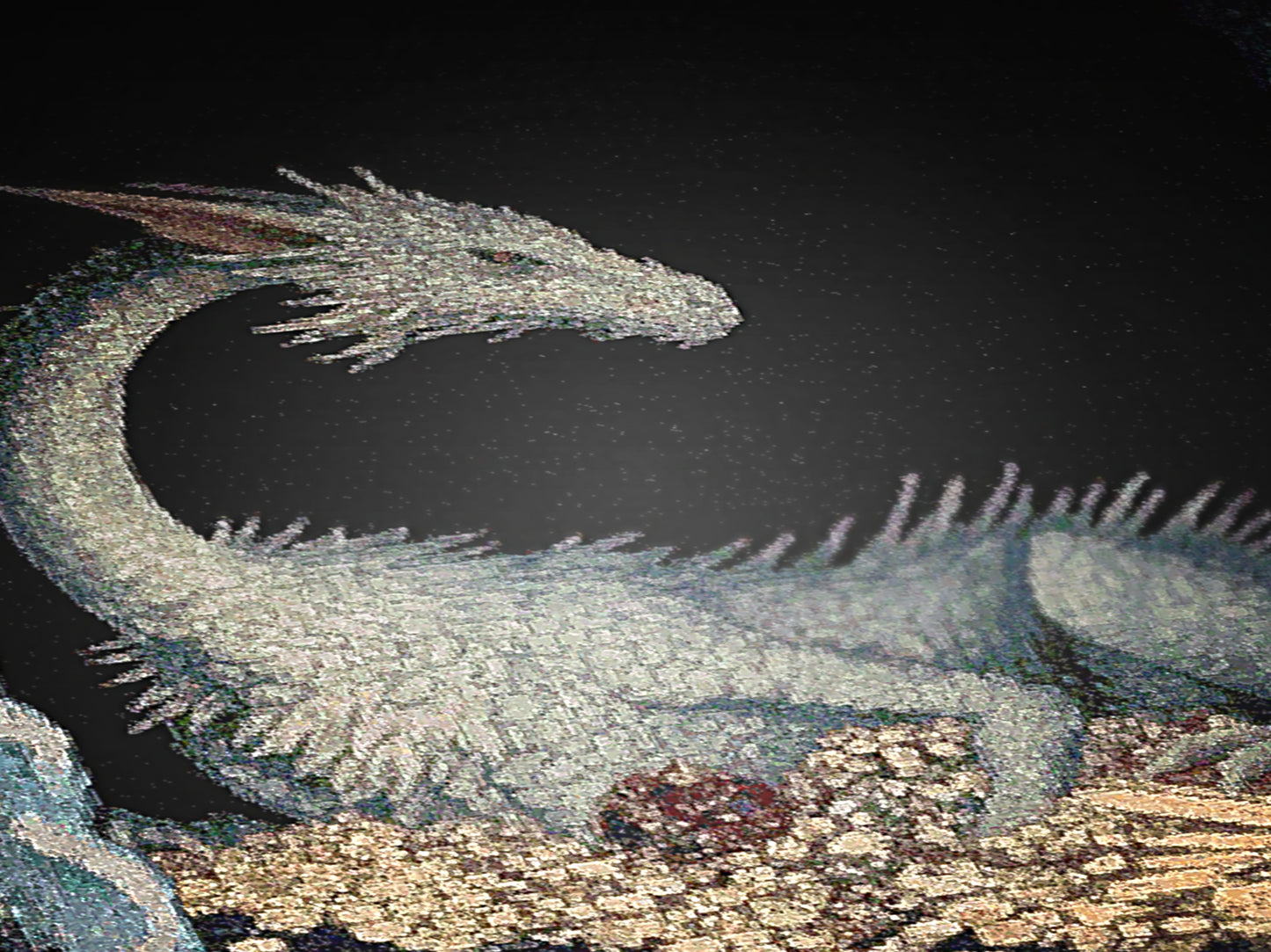 Ice Dragon Woven Blanket, Cold Blue Dragon Frost Fantasy Large Wall Tapestry Throw, Winter Cave DnD Fans and Whimsigoth Decor, RPG Gifts