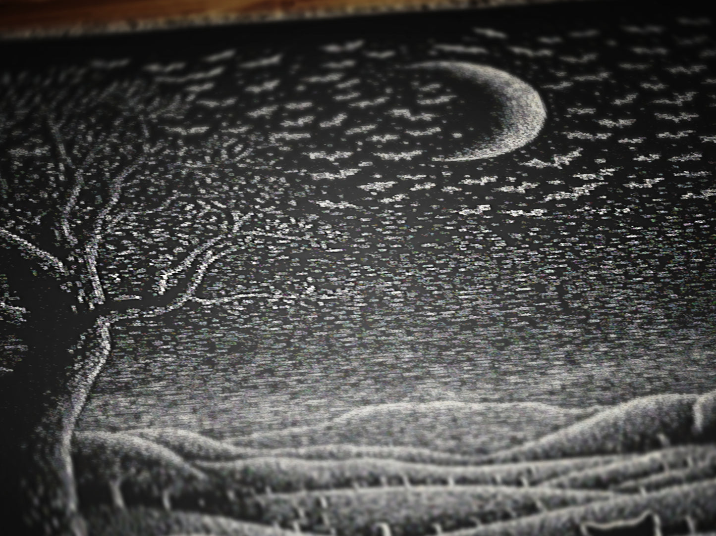 Gothic Cat Graveyard Blanket, Woven Crescent Moon Throw with Bats and Cemetery Scene, Whimsigoth Decor, Dark Academia Halloween Decor