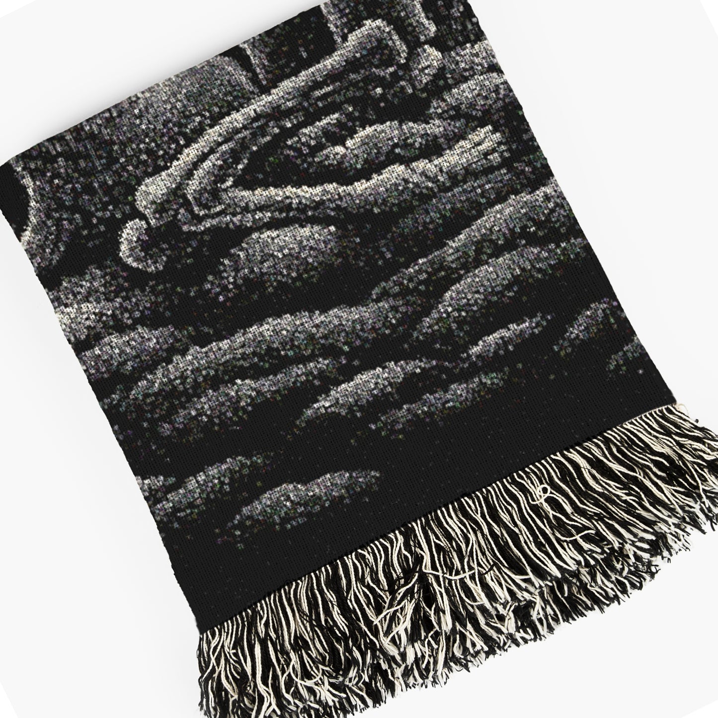 Skeleton and Cat Woven Throw Blanket, Gothic Blanket with Full Moon, Witchy Halloween Romance Decor, Whimsigoth Decor, Spooky Cat Gift