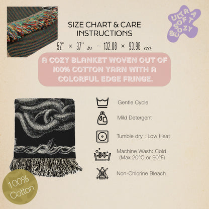 Medusa Woven Blanket, Gothic Greek Mythology Snake Goddess, Large Wall Tapestry, Throw Blanket Couch, Whimsigoth Decor, Witchcore Wall Art