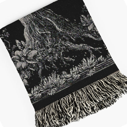Yggdrasil, Tree of Life Woven Blanket, Mystical Large Wall Tapestry Throw for Witchcore Whimsigoth Decor, Altar Cloth or Spiritual Wall Art