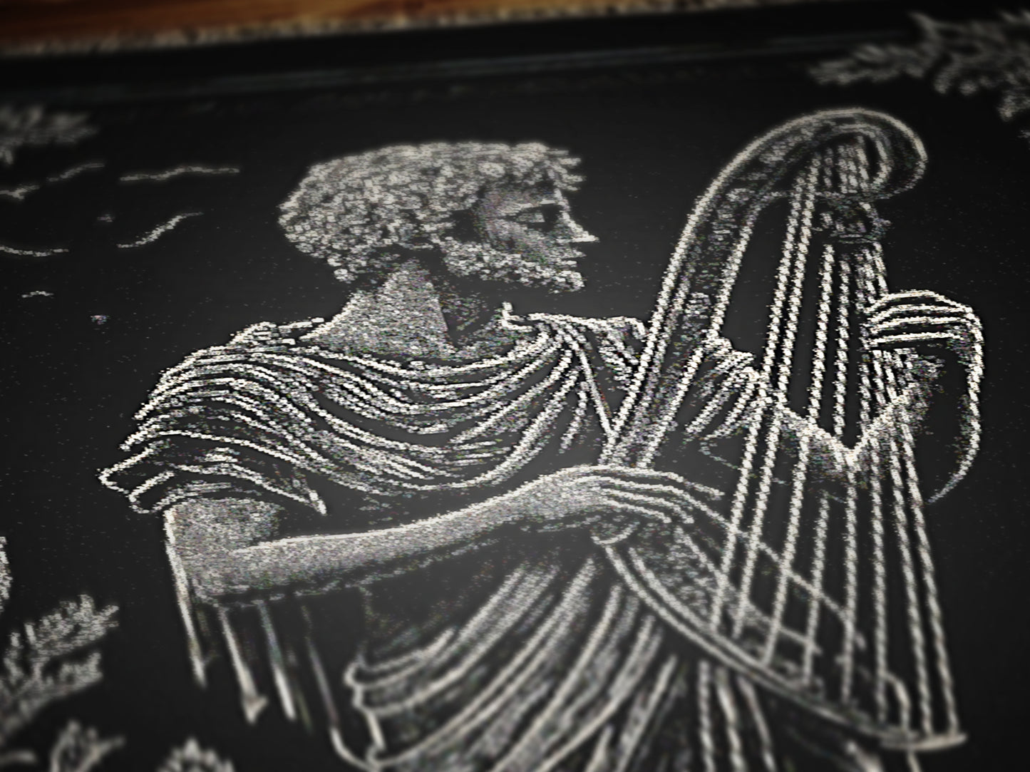 Apollo Ancient Greek God Woven Blanket, Greek Mythologicy Harp Large Wall Tapestry Throw, Librarycore Whimsigoth Aesthetic Decor