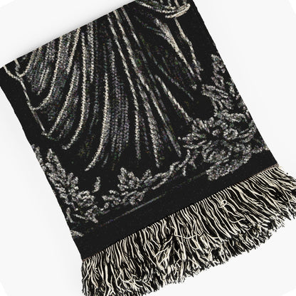 Apollo Ancient Greek God Woven Blanket, Greek Mythologicy Harp Large Wall Tapestry Throw, Librarycore Whimsigoth Aesthetic Decor