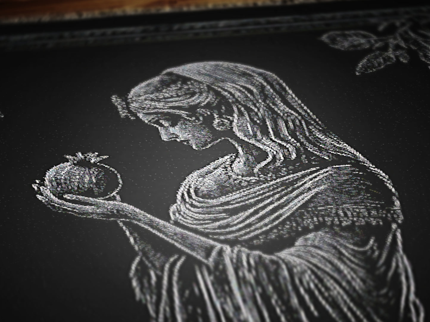 Persephone And The Pomegrante Woven Blanket, Greek Mythology Goddes of the Underworld, Large Wall Tapestry, Witchcore Whimsigoth Decor