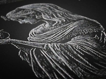 Persephone And The Pomegrante Woven Blanket, Greek Mythology Goddes of the Underworld, Large Wall Tapestry, Witchcore Whimsigoth Decor