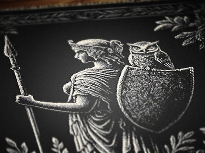 Athena Woven Blanket, Greek Mythology Goddess of Wisdom and War Large Wall Tapestry, Witchcore Throw Blanket Couch, Whimsigoth Decor