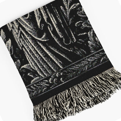 Athena Woven Blanket, Greek Mythology Goddess of Wisdom and War Large Wall Tapestry, Witchcore Throw Blanket Couch, Whimsigoth Decor