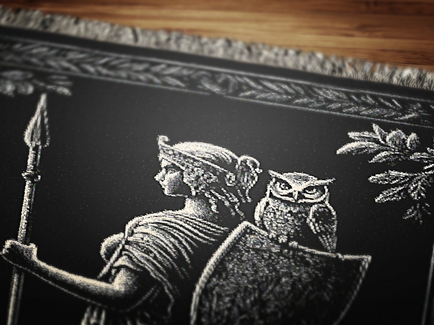 Athena Woven Blanket, Greek Mythology Goddess of Wisdom and War Large Wall Tapestry, Witchcore Throw Blanket Couch, Whimsigoth Decor