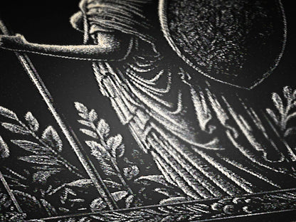 Athena Woven Blanket, Greek Mythology Goddess of Wisdom and War Large Wall Tapestry, Witchcore Throw Blanket Couch, Whimsigoth Decor