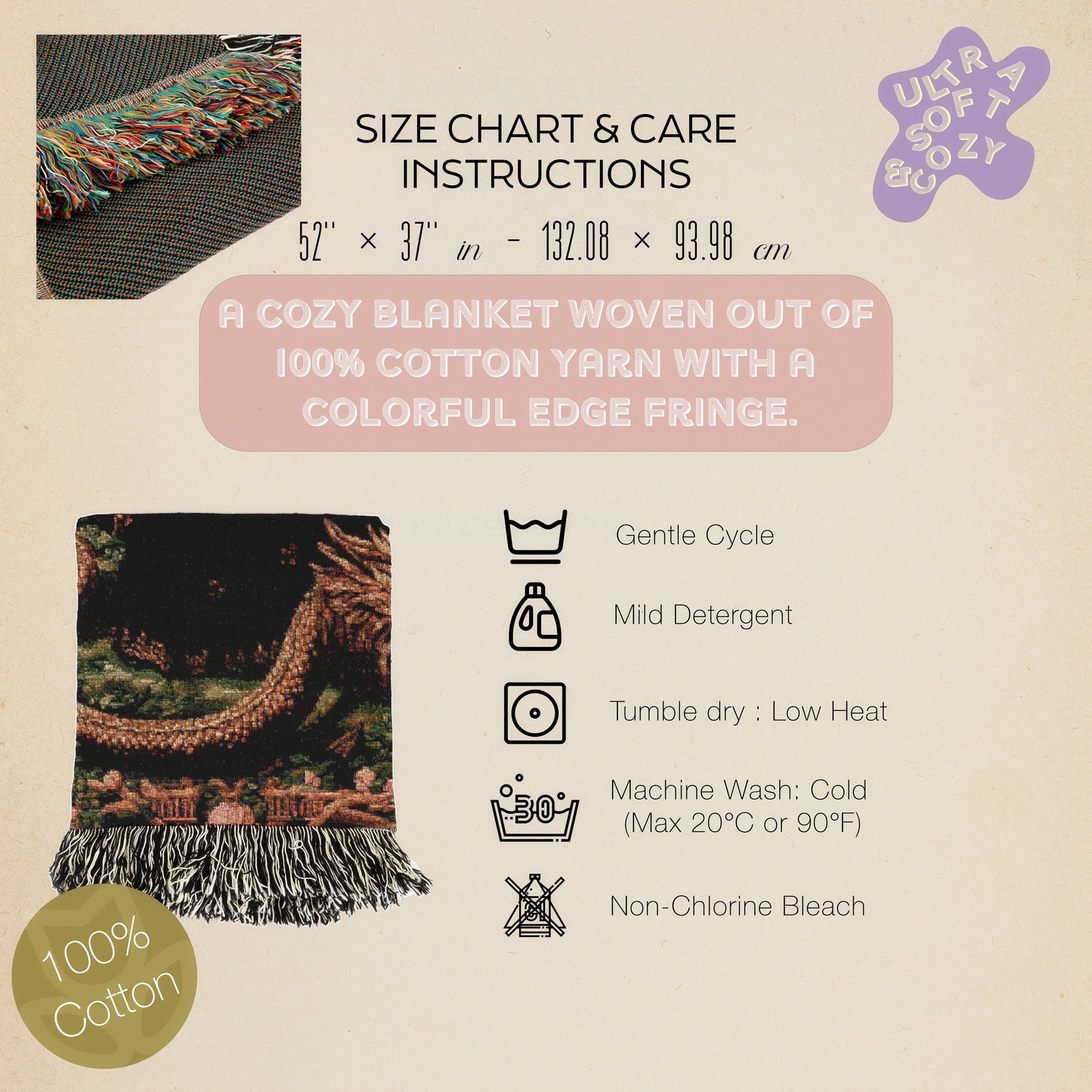 Lilith Woven Blanket, Floral Satanic Wall Art, Nature Tapestry Throw, Moody Cottagecore Whimsigoth Botanical Home Decor, Witchy Gift