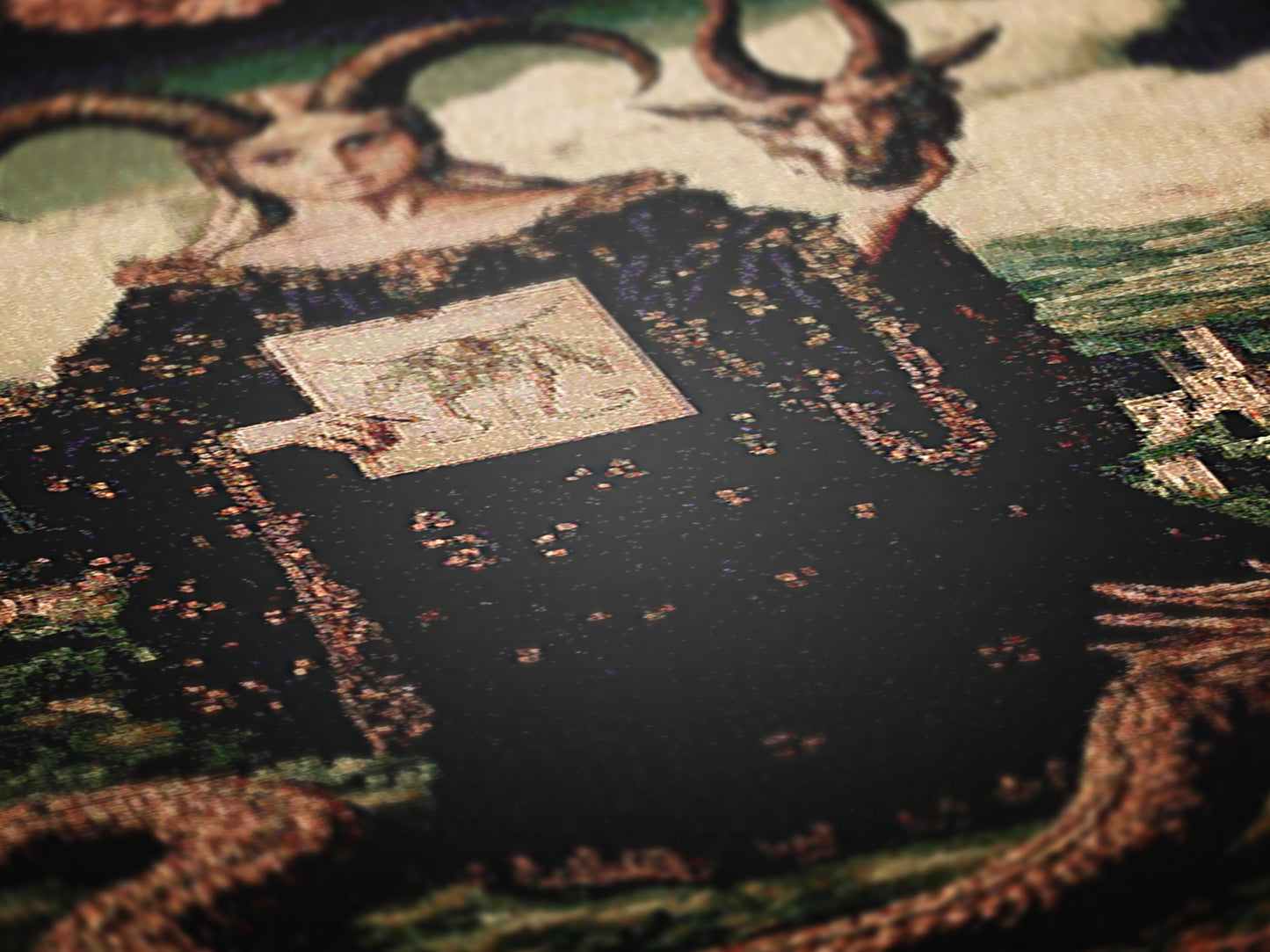 Lilith Woven Blanket, Floral Satanic Wall Art, Nature Tapestry Throw, Moody Cottagecore Whimsigoth Botanical Home Decor, Witchy Gift