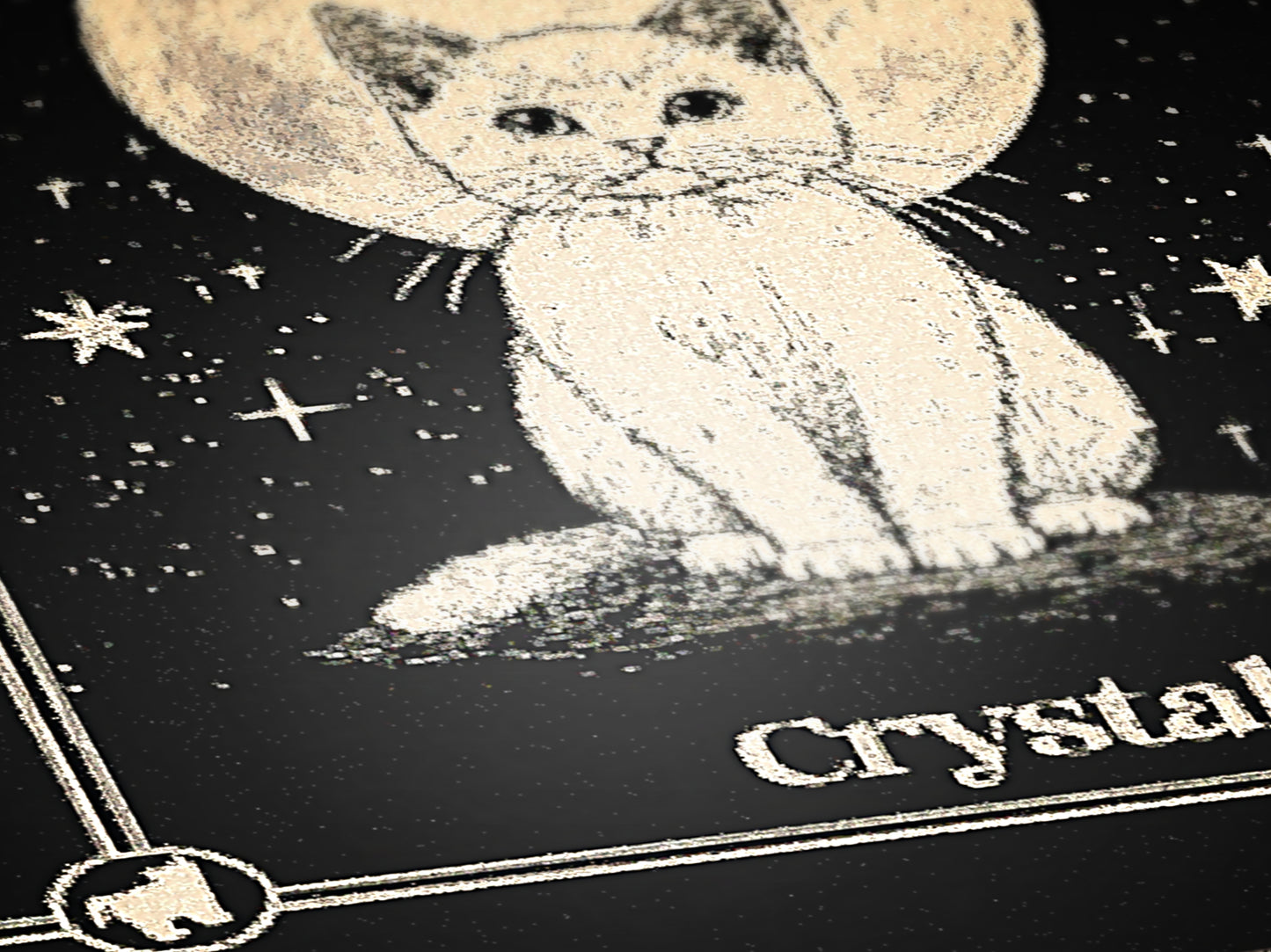 Personalized Cat Blanket, Custom Name Moon Large Tapestry, Pet Remembrance Decor, Celestial Cottagecore Whimsigoth  Cat Wall Art