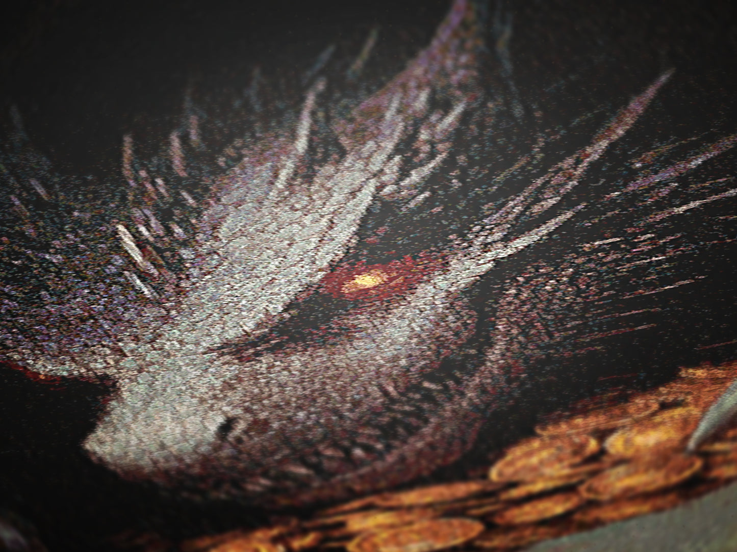 Fantasy Dragon Blanket Gold Hoard Large Tapestry Throw, TOG LOTR Gothic Medieval Decor, Bedding Bookish Nook Art Dark Academia Gift