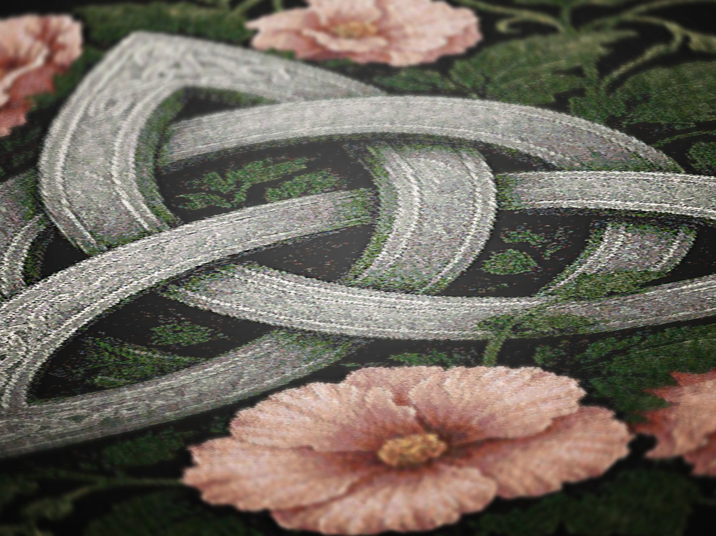 Celtic Triquetra Large Wall Tapestry, Woven Throw Blanket, Witchcore Wall Decor Over The Bed, Gift for Her, Wiccan Altar Cloth Gift