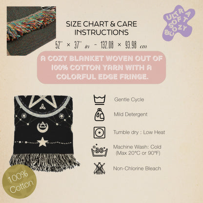 Pagan Satanic Gothic Baby Doll Large Tapestry Blanket, Woven Wall Art, Whimsigoth Pastel Goth Decor, Gift for Macabre Occult Lovers