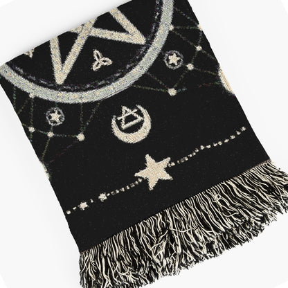 Pagan Satanic Gothic Baby Doll Large Tapestry Blanket, Woven Wall Art, Whimsigoth Pastel Goth Decor, Gift for Macabre Occult Lovers