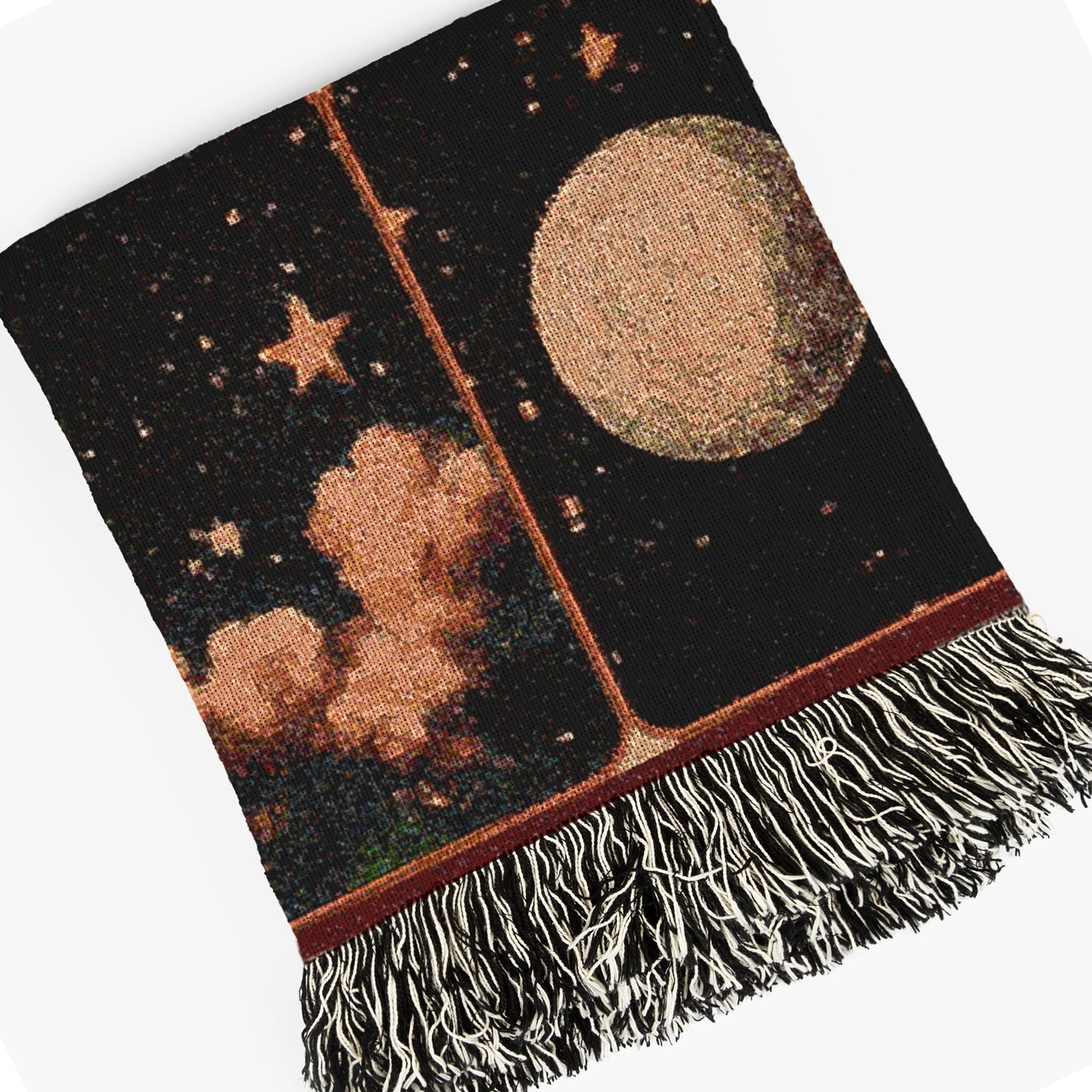 Celestial Astronomy Woven Blanket, Boho Whimsical Planets Tapestry Throw, Mystical Whimsigoth Throw, Cozy Bohemian Home Decor Gift