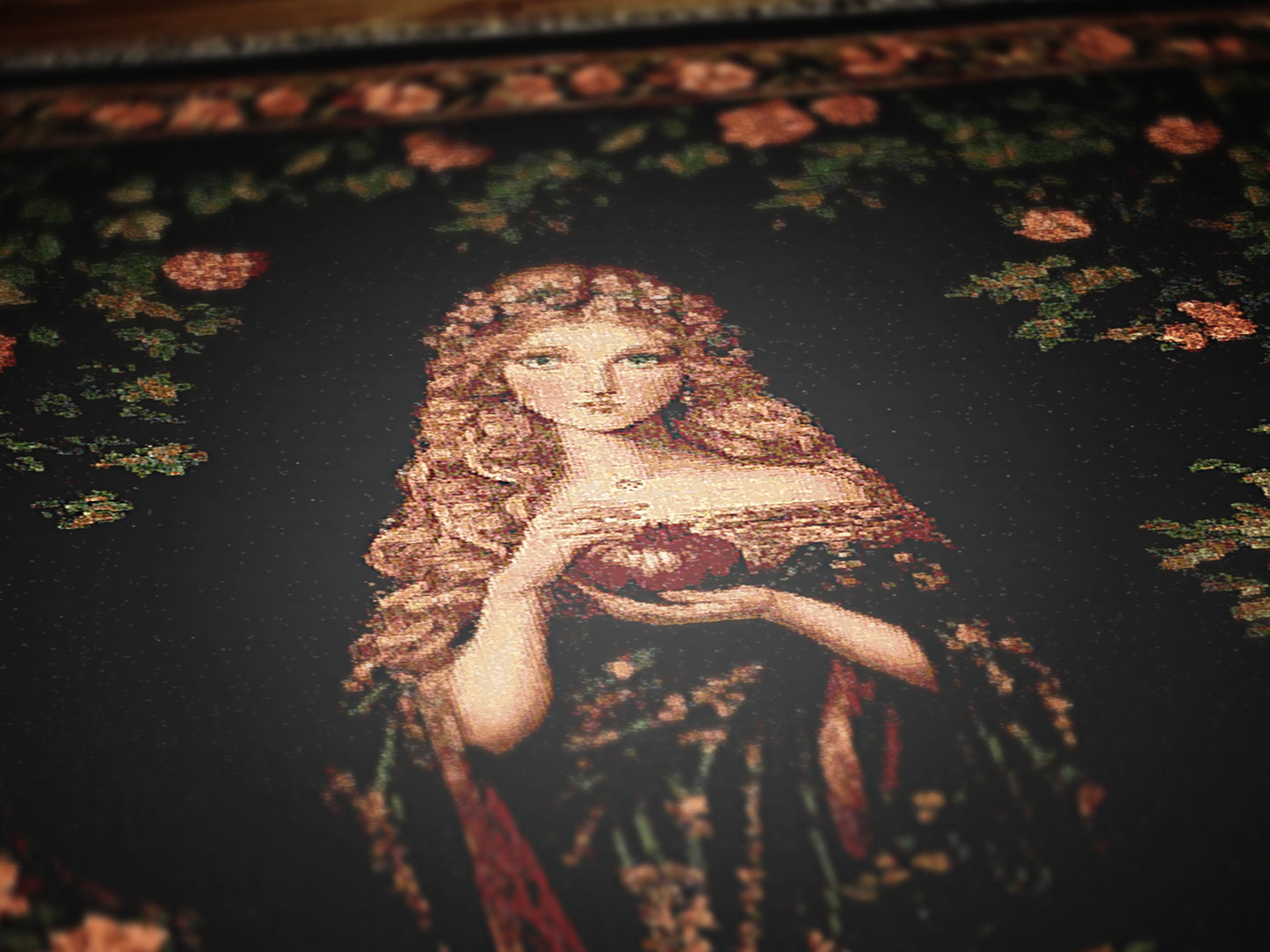 Persephone And The Pomegrante Woven Throw Blanket, Greek Mythology Goddes of the Underworld, Large Wall Tapestry, Witchcore Whimsigoth Decor