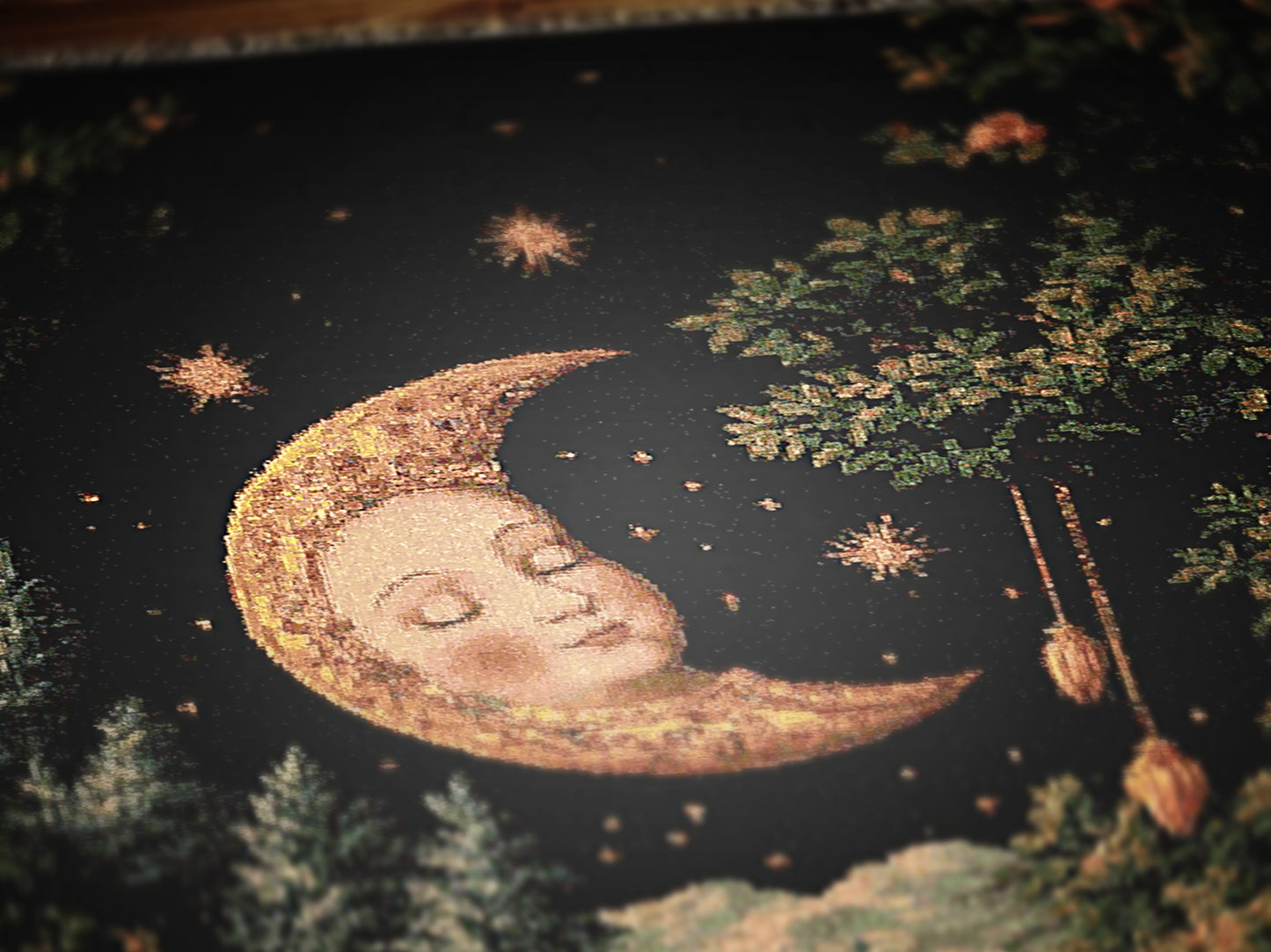 Celestial Moon Woven Blanket, Boho Astrology Whimsical Tapestry Throw, Mystical Whimsigoth Throw, Cozy Bohemian Home Decor Gift