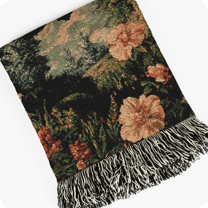 Celestial Moon Woven Blanket, Boho Astrology Whimsical Tapestry Throw, Mystical Whimsigoth Throw, Cozy Bohemian Home Decor Gift