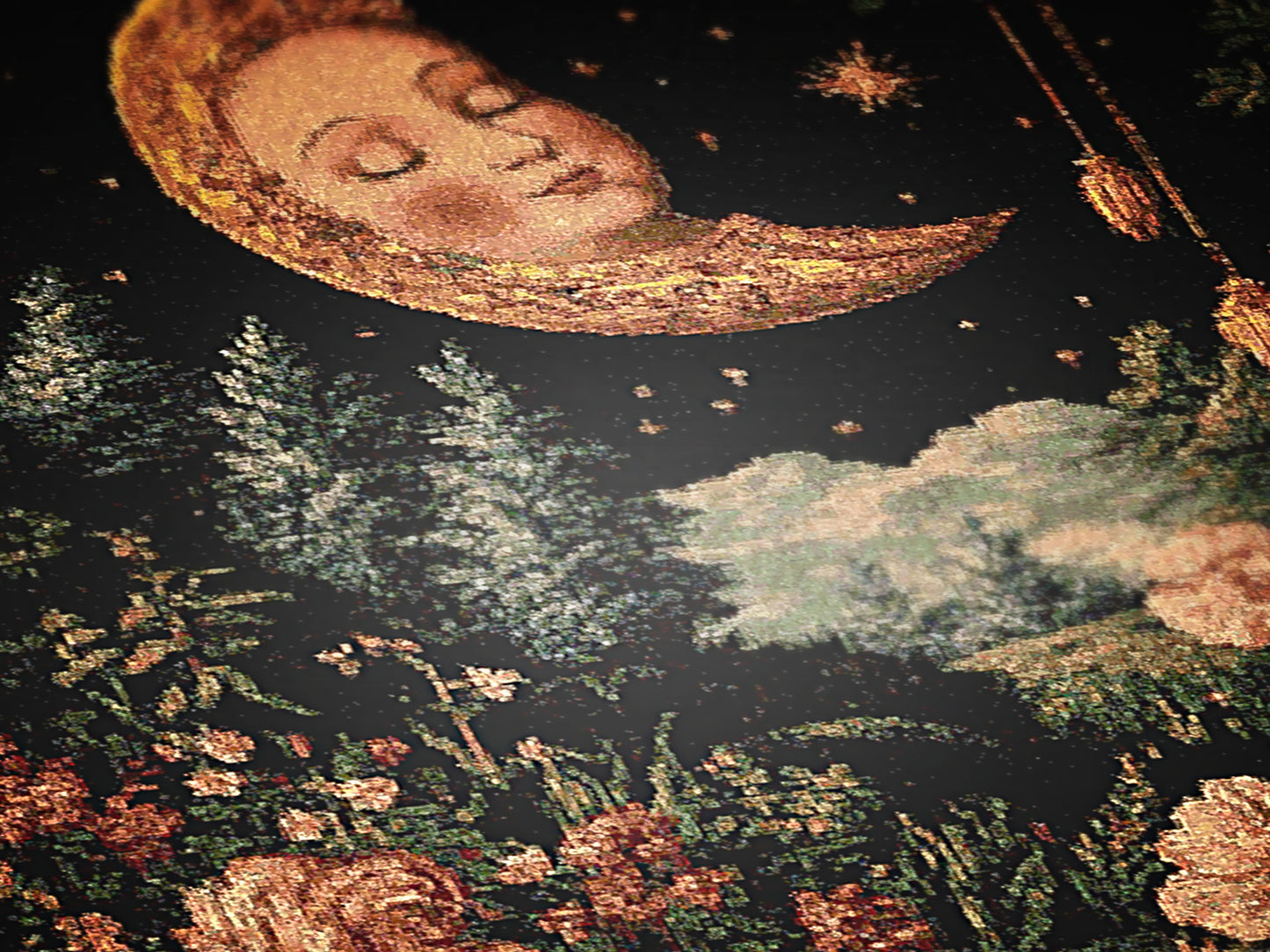 Celestial Moon Woven Blanket, Boho Astrology Whimsical Tapestry Throw, Mystical Whimsigoth Throw, Cozy Bohemian Home Decor Gift