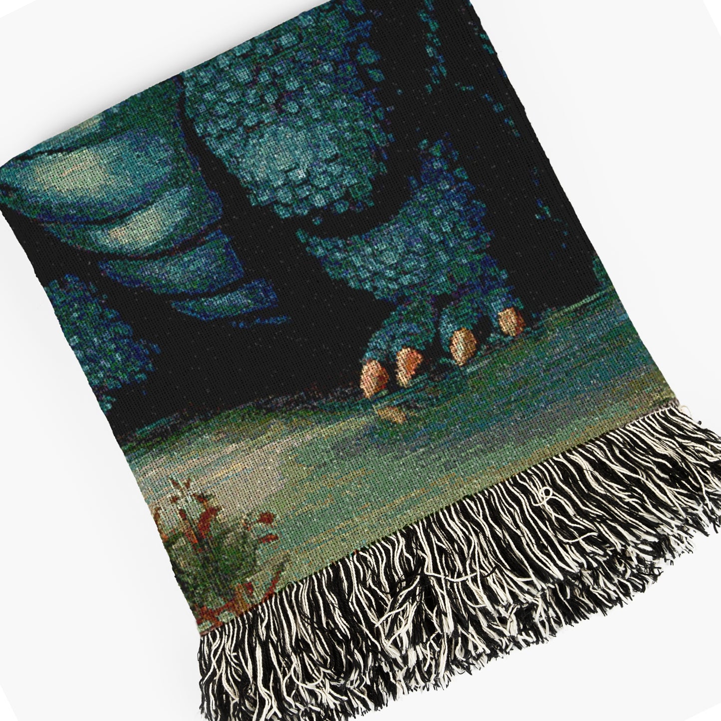 Godzilla And Icecream, Cotton Woven Throw Blanket, Quirky Playful Kaiju Gojira Funny Tapestry, Woven Wall Art, Weirdcore Decor Gift