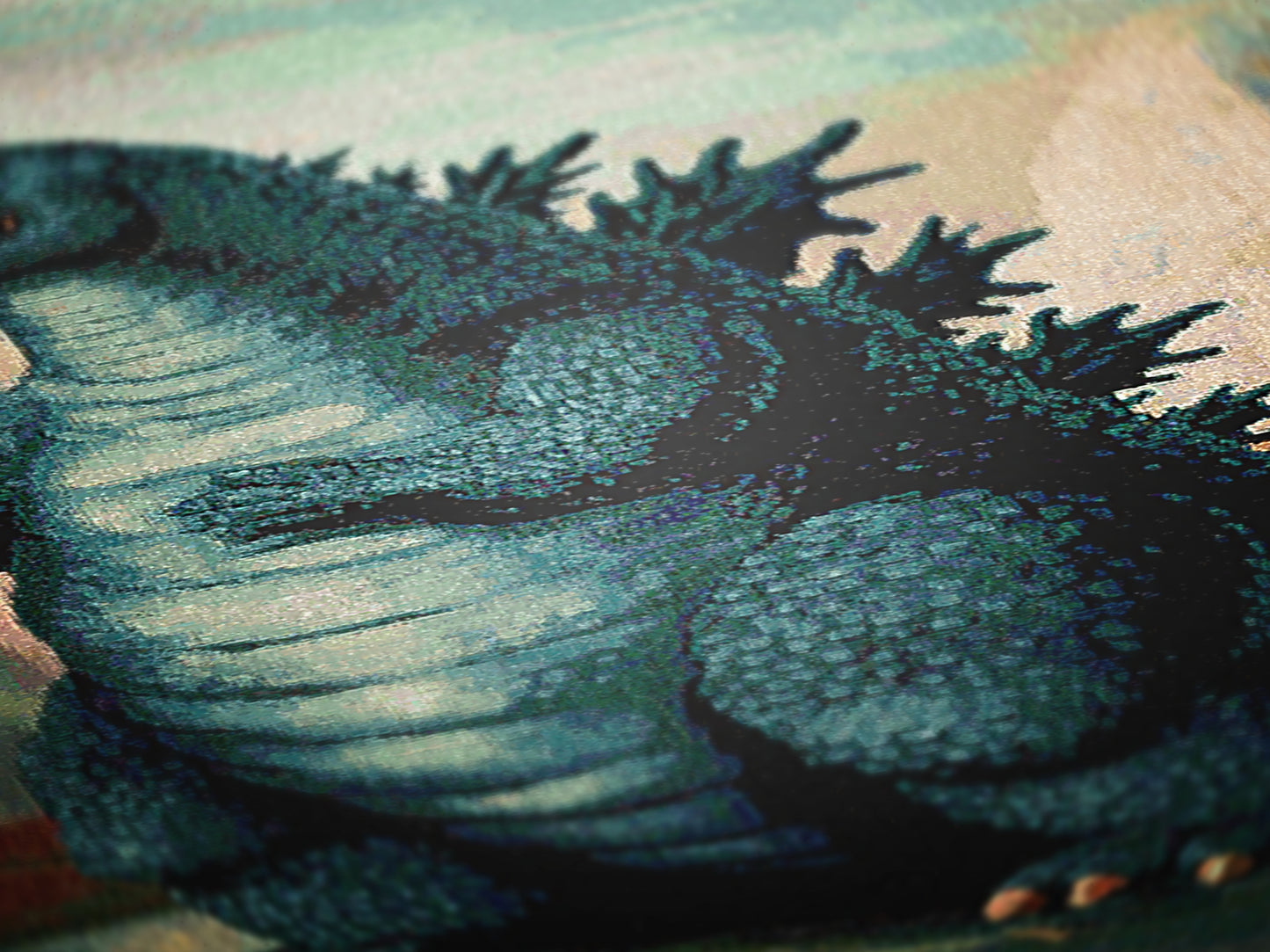 Godzilla And Icecream, Cotton Woven Throw Blanket, Quirky Playful Kaiju Gojira Funny Tapestry, Woven Wall Art, Weirdcore Decor Gift