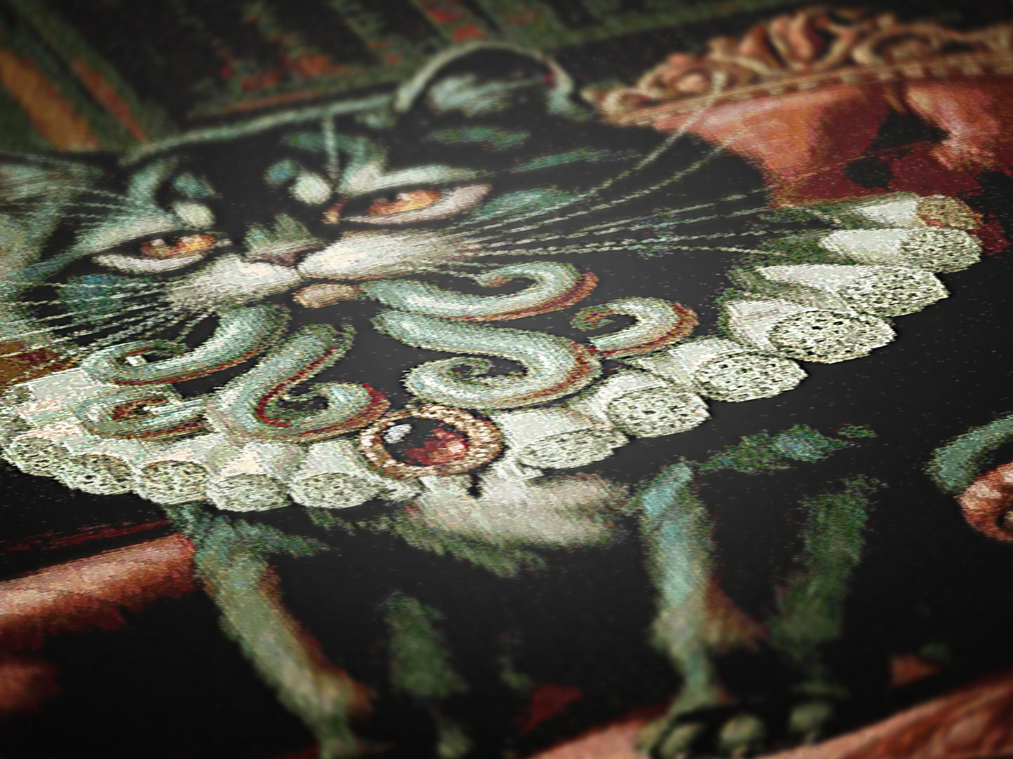 Funny Cat Cathulhu, Cotton Woven Throw Blanket, Lovecraft Gothic Funny Tapestry, Woven Wall Art, Whimsigoth Decor, Large Wall Hanging