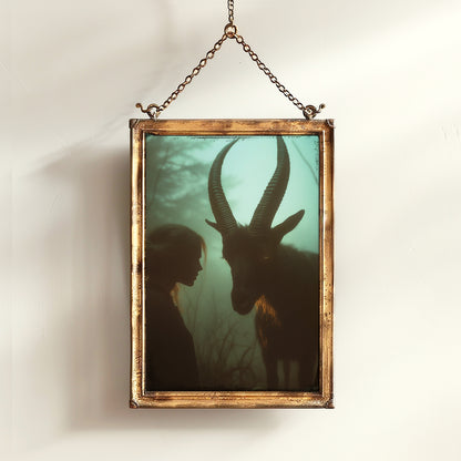 Black Phillip Wall Art, Black Goat Print, Occult Art, Dark Moody Prints, Horror Witchy Room Decor, Wiccan Goth Art, Gothic Gift